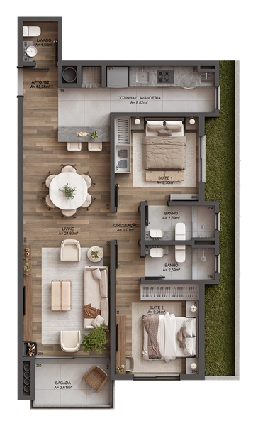 Apartamento 2 suítes em Gramado: 7ª foto da galeria de imagens do imóvel