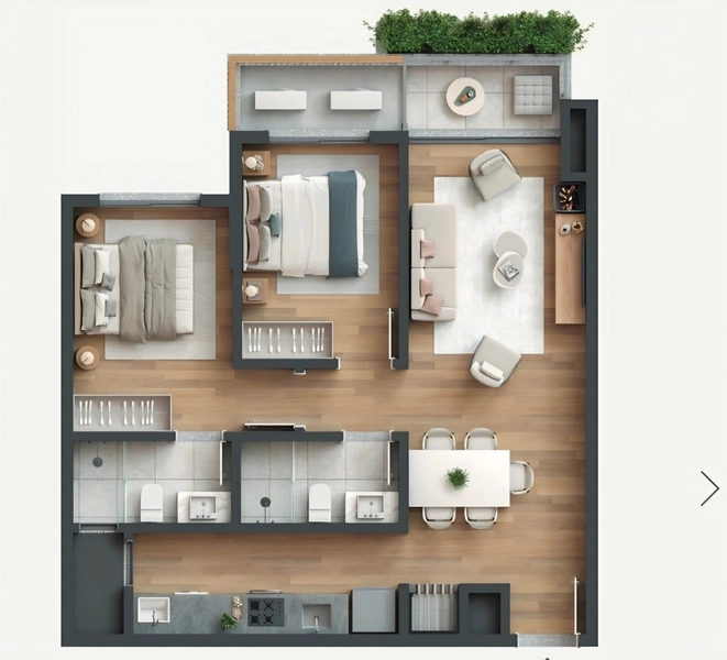 Apartamento 2 dormitórios em Gramado: 9ª foto da galeria de imagens do imóvel