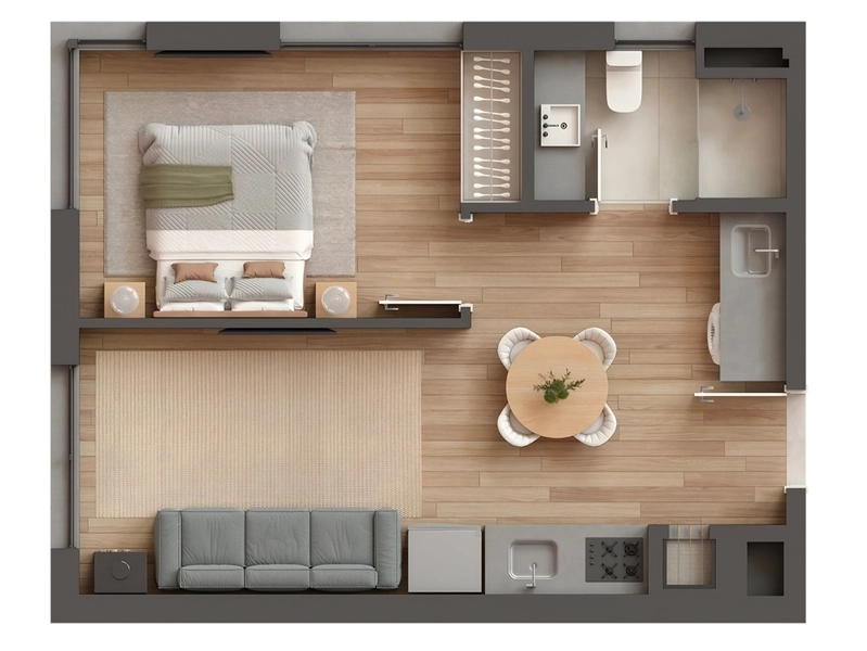 Apartamento 1 dormitório em Gramado : 10ª foto da galeria de imagens do imóvel