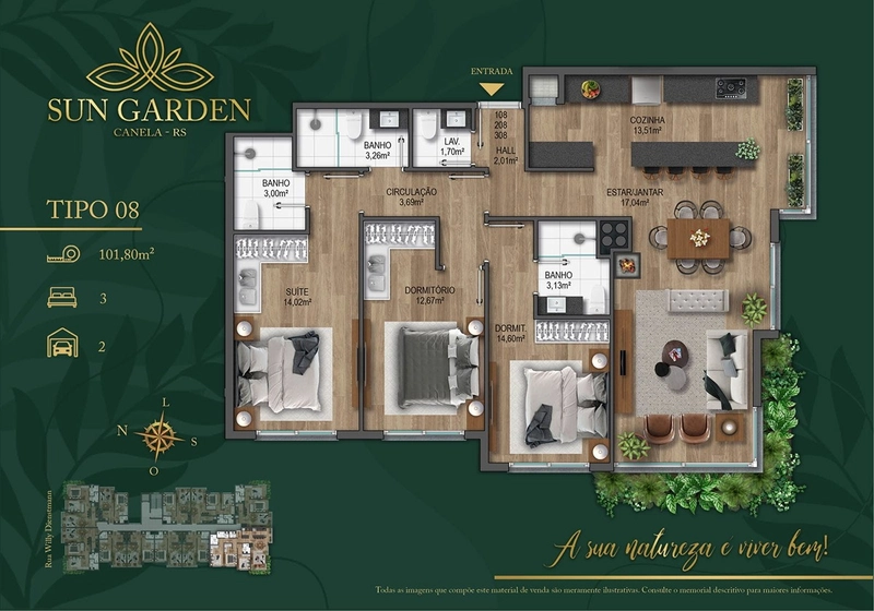 Apartamento 3 dormitórios em Canela: 14ª foto da galeria de imagens do imóvel