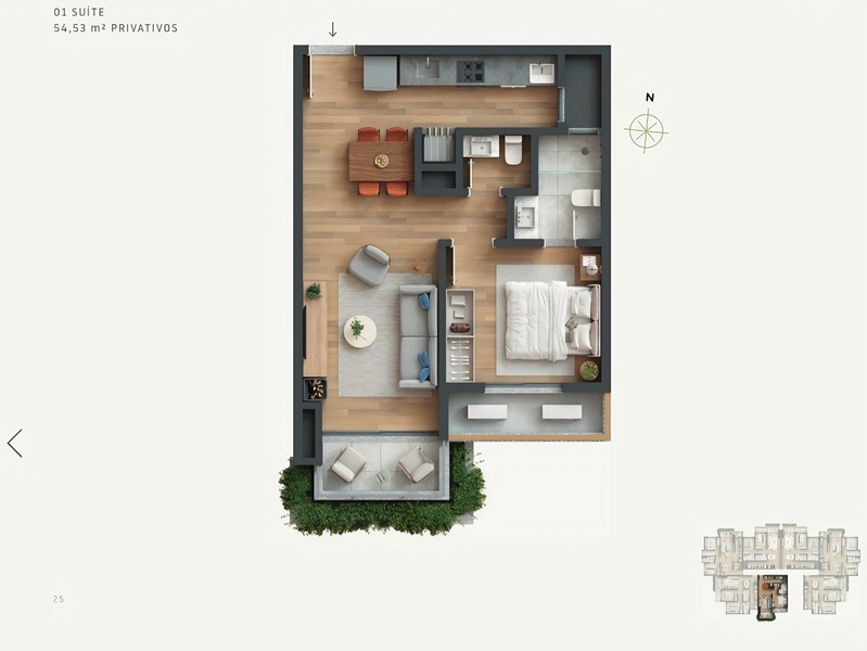 Apartamento 1 suíte em Gramado: 9ª foto da galeria de imagens do imóvel