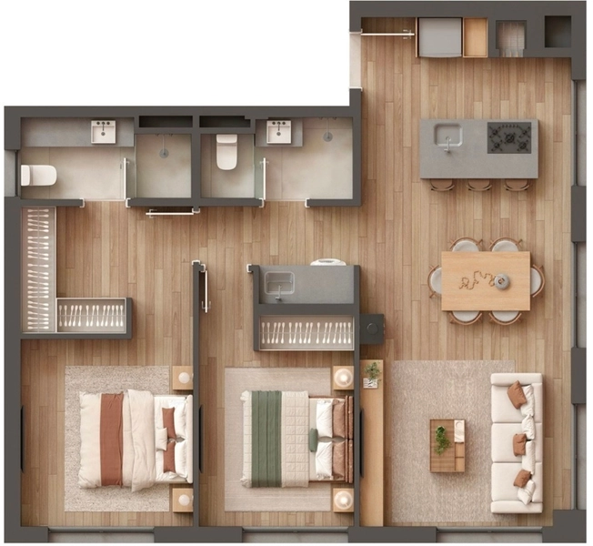 Apartamento 2 dormitórios em Gramado : 10ª foto da galeria de imagens do imóvel