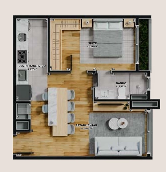 Apartamento 1 dormitório em Gramado: 13ª foto da galeria de imagens do imóvel