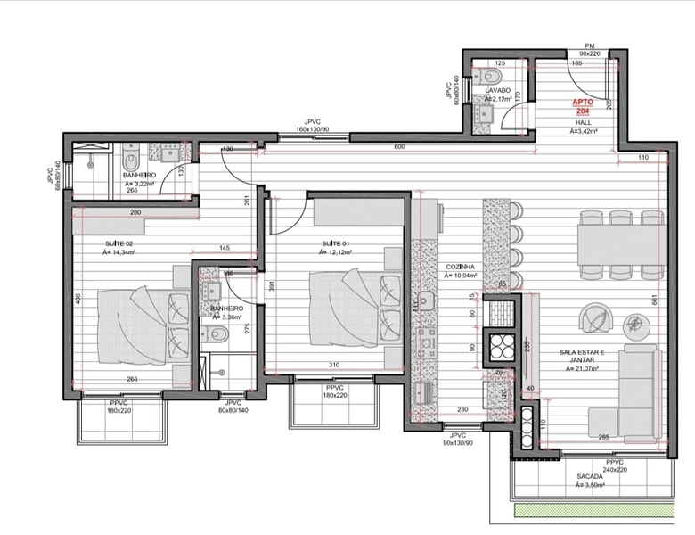 Apartamento 2 suítes em Gramado: 6ª foto da galeria de imagens do imóvel
