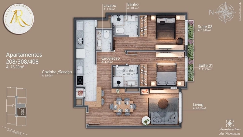 Apartamento 2 suítes em Gramado: 8ª foto da galeria de imagens do imóvel