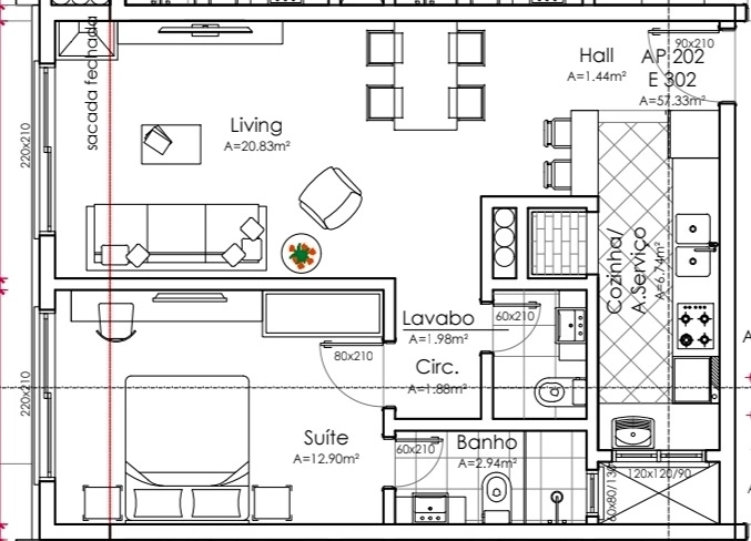 Apartamento 1 suíte em Gramado: 6ª foto da galeria de imagens do imóvel