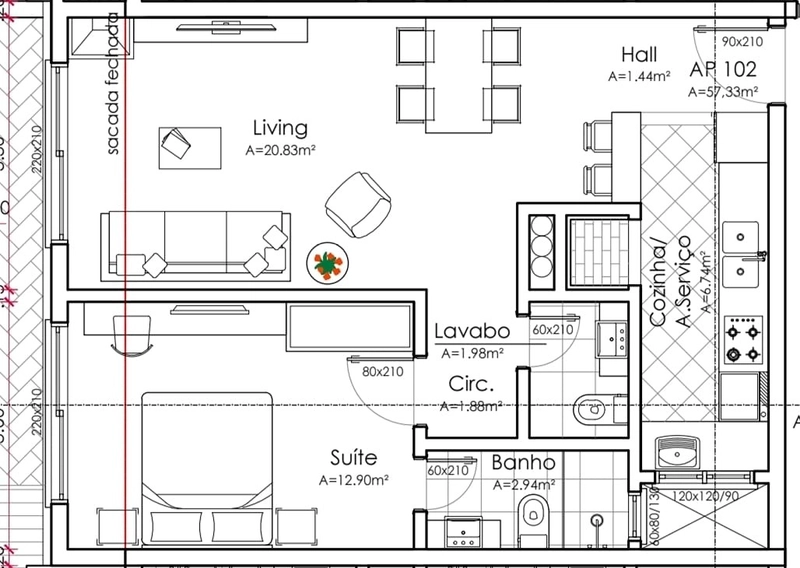 Apartamento 1 suíte em Gramado: 6ª foto da galeria de imagens do imóvel