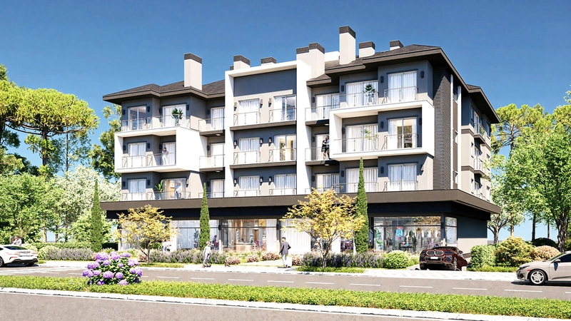 Apartamento 1 dormitório em Gramado: 1ª foto da galeria de imagens do imóvel