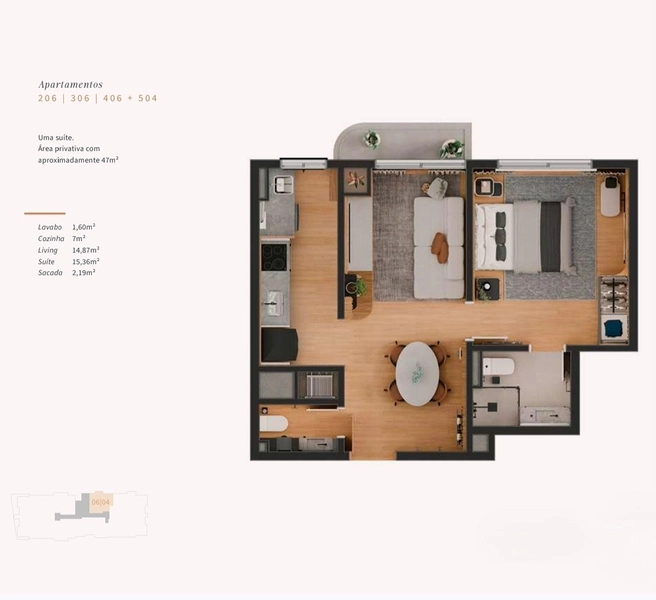 Apartamento 1 suíte em Canela: 9ª foto da galeria de imagens do imóvel