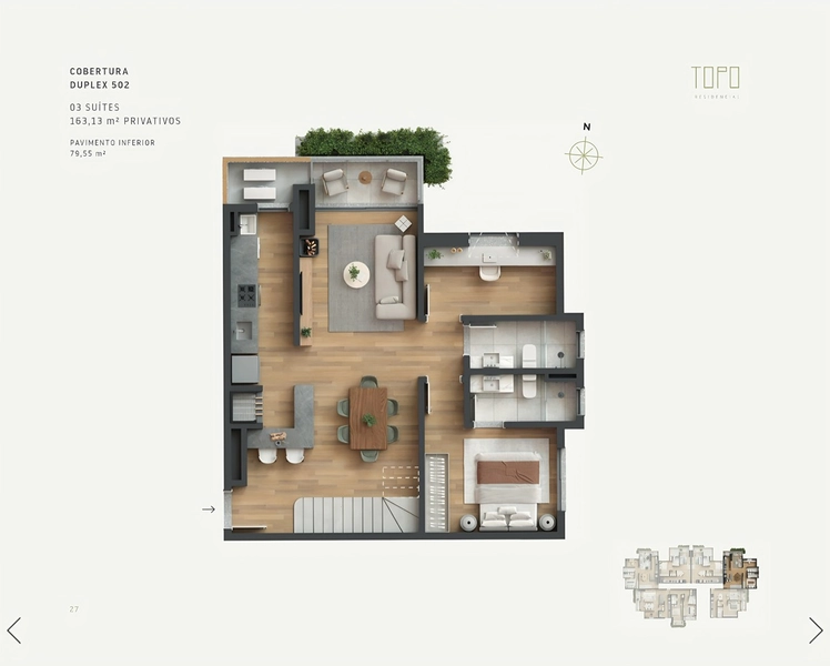 Apartamento 3 suítes em Gramado: 10ª foto da galeria de imagens do imóvel