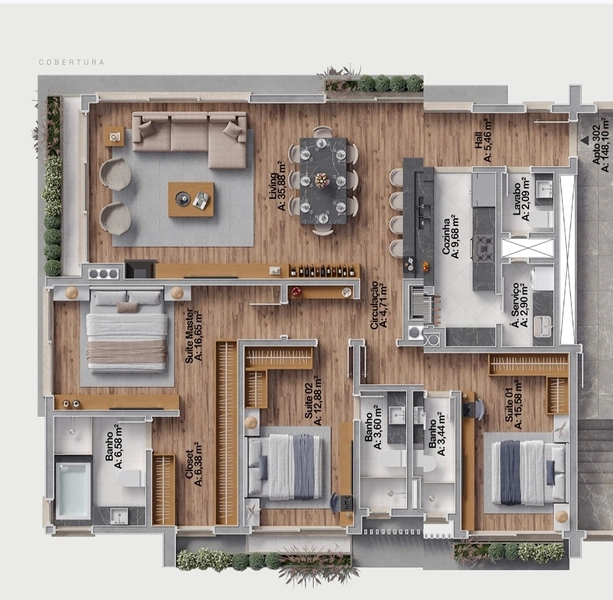 Apartamento 3 suítes em Gramado : 11ª foto da galeria de imagens do imóvel