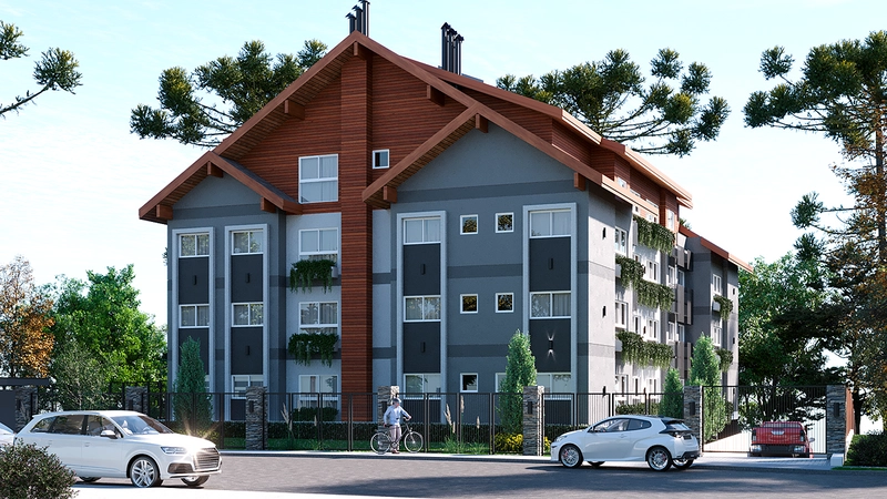 Apartamento 1 dormitório em Gramado: 2ª foto da galeria de imagens do imóvel