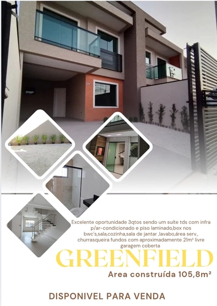 SOBRADO À VENDA – BAIRRO GREENFIELD | FAZENDA RIO GRANDE: 2ª foto da galeria de imagens do imóvel