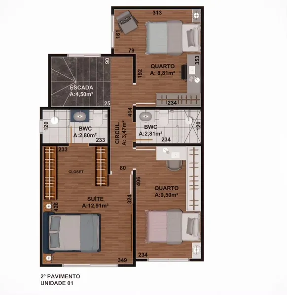 Condominio de Sobrados - Residencial Vicenza - Bairro Alto: 5ª foto da galeria de imagens do imóvel