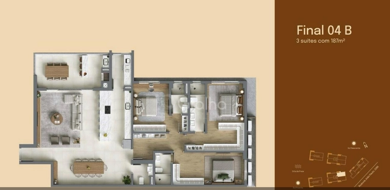 Apartamento de 188m² com 3 suítes em João Paulo: 11ª foto da galeria de imagens do imóvel