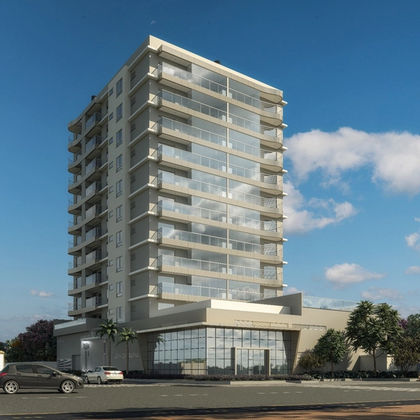 APARTAMENTO LATERAL EM EDIFÍCIO FRENTE MAR NA PRAIA CENTRAL: 1ª foto da galeria de imagens do imóvel