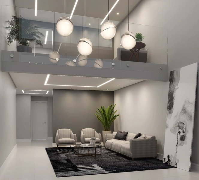 APARTAMENTO LATERAL EM EDIFÍCIO FRENTE MAR NA PRAIA CENTRAL: 3ª foto da galeria de imagens do imóvel