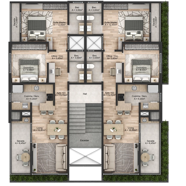 Apartamento no Edifício Atlantico Ocean - Meia Praia - Navegantes/SC: 9ª foto da galeria de imagens do imóvel