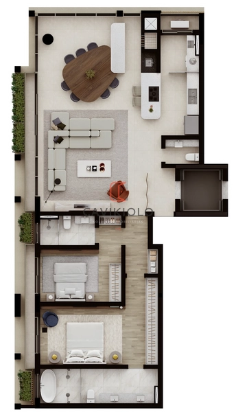 Apartamento 2 suites a venda no Cabral - The Pineyards: 9ª foto da galeria de imagens do imóvel