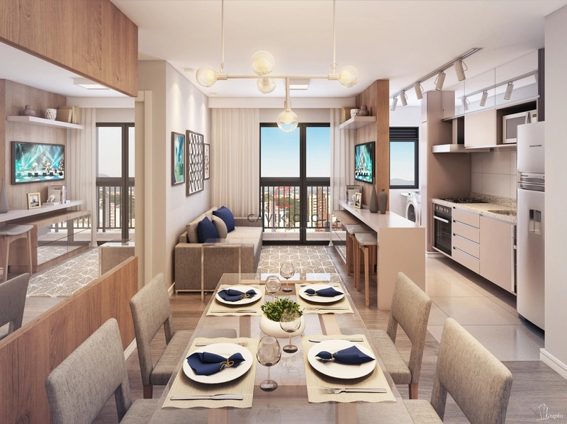Apartamento 1 ou 2 quartos a venda no Ecovile: 4ª foto da galeria de imagens do imóvel