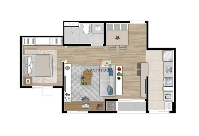 Apartamento 1 ou 2 quartos a venda no Ecovile: 16ª foto da galeria de imagens do imóvel