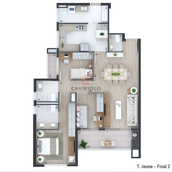 Apartamento 3 Dormitórios (1 Suíte) 2 vagas no Juvevê: 3ª foto da galeria de imagens do imóvel