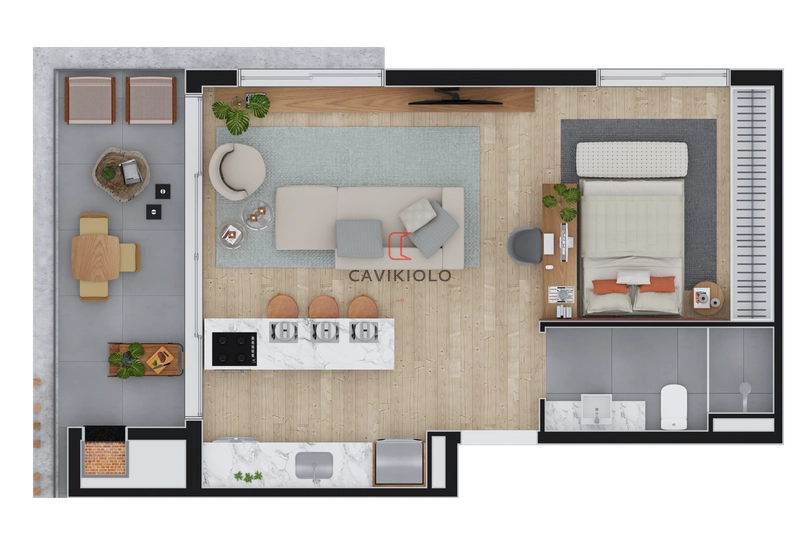 Apartamento 1 quarto a venda no Batel: 23ª foto da galeria de imagens do imóvel