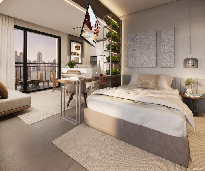 Apartamento 1 quarto a venda no Batel: 1ª foto da galeria de imagens do imóvel
