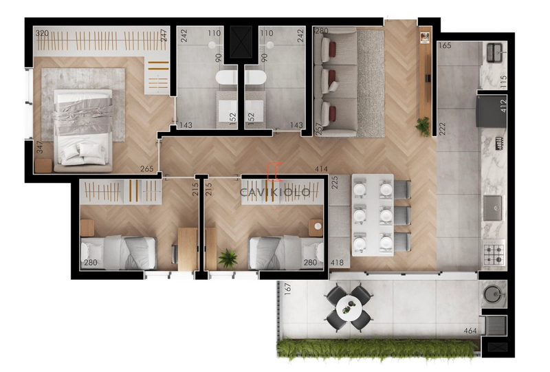 Apartamento 3 dormitórios (1 suite) a venda no Novo Mundo: 1ª foto da galeria de imagens do imóvel