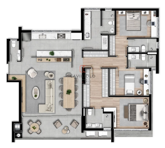 Apartamento 3 suítes a venda no Champagnat: 20ª foto da galeria de imagens do imóvel