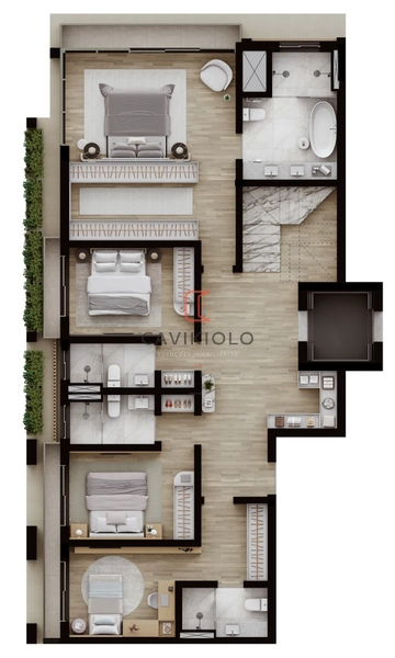 Apartamento duplex 4 suites a venda no Cabral - The Pineyards: 53ª foto da galeria de imagens do imóvel