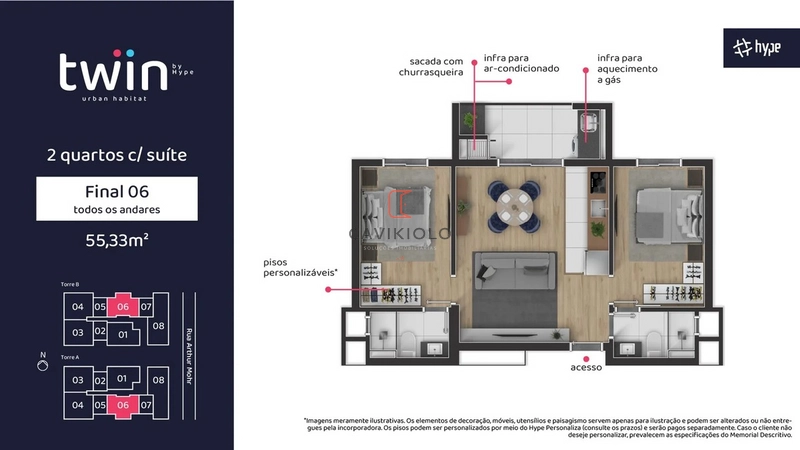 Apartamento 3 quartos (uma suite) a venda no Portão: 2ª foto da galeria de imagens do imóvel