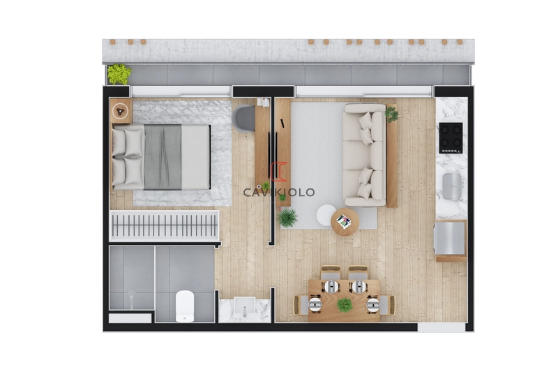 Apartamento 1 quarto a venda no Batel: 6ª foto da galeria de imagens do imóvel