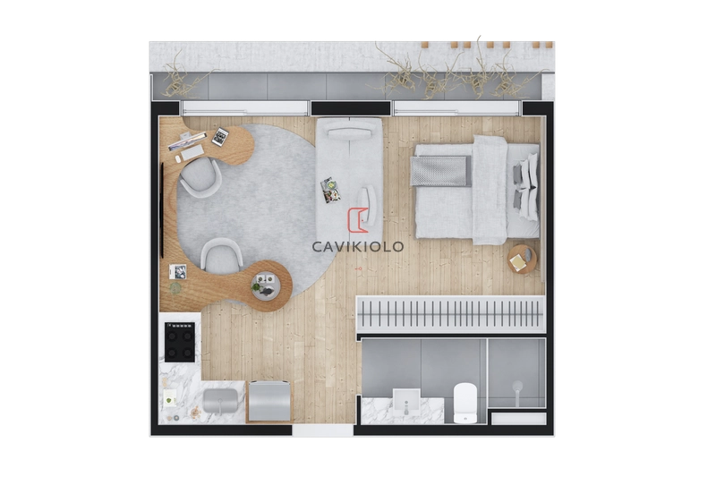 Apartamento 1 quarto a venda no Batel: 5ª foto da galeria de imagens do imóvel