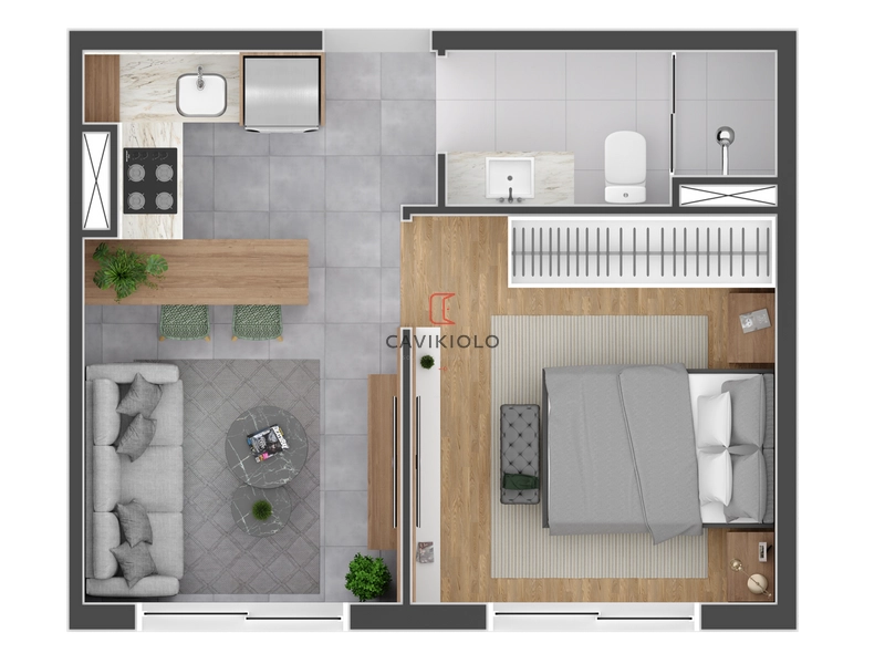 Apartamento 1 quarto a venda no Batel: 3ª foto da galeria de imagens do imóvel