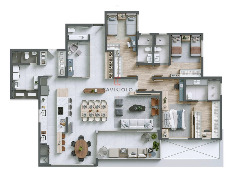 Apartamento garden com 3 suites a venda no Ecoville: 10ª foto da galeria de imagens do imóvel