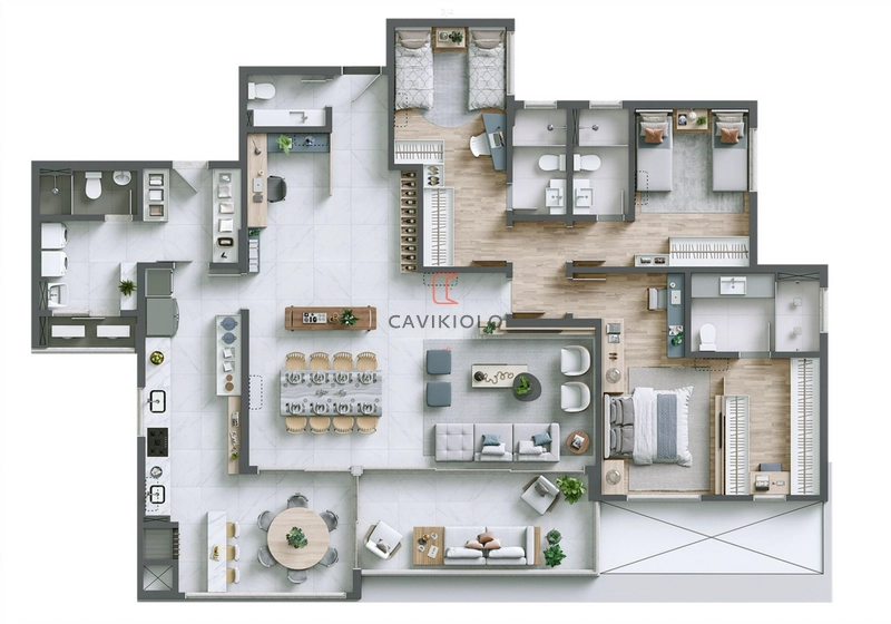 Apartamento garden com 3 suites a venda no Ecoville: 9ª foto da galeria de imagens do imóvel