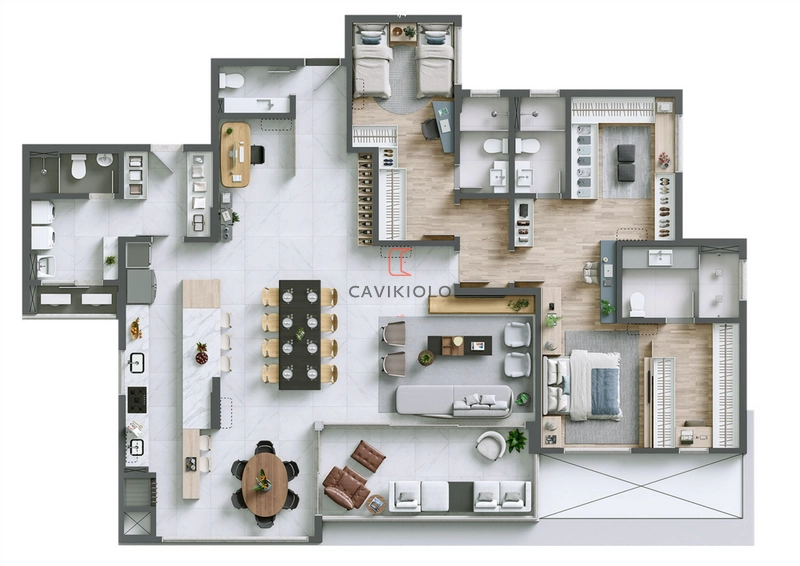 Apartamento garden com 3 suites a venda no Ecoville: 11ª foto da galeria de imagens do imóvel