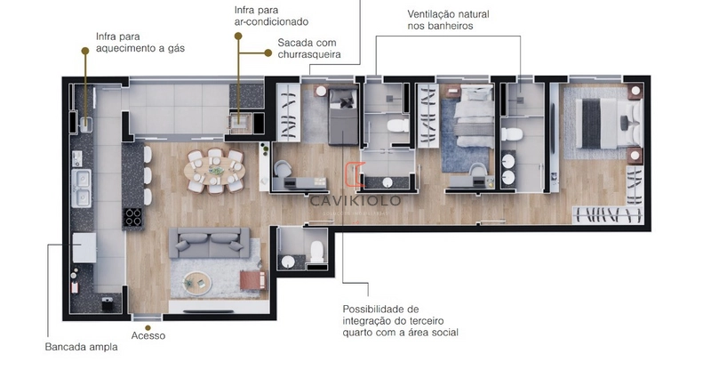 Apartamento 3 dormitórios ( 1 suíte) a venda Boa Vista.: 14ª foto da galeria de imagens do imóvel