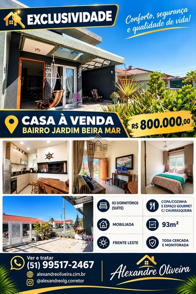 Casa de 03 dormitórios pronta para habitar junto ao mar!: 2ª foto da galeria de imagens do imóvel