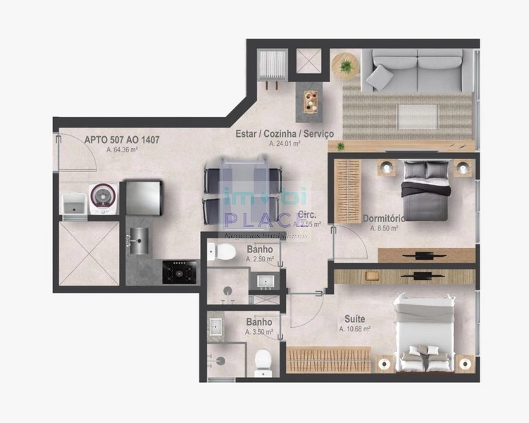 Apartamento no Centro!: 13ª foto da galeria de imagens do imóvel