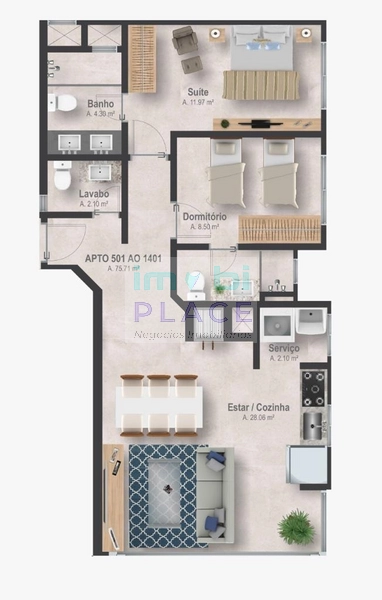 Apartamento no Centro!: 2ª foto da galeria de imagens do imóvel