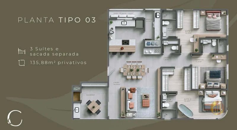 Apartamento no Ed. Central Garden em Balneário Camboriú: 16ª foto da galeria de imagens do imóvel