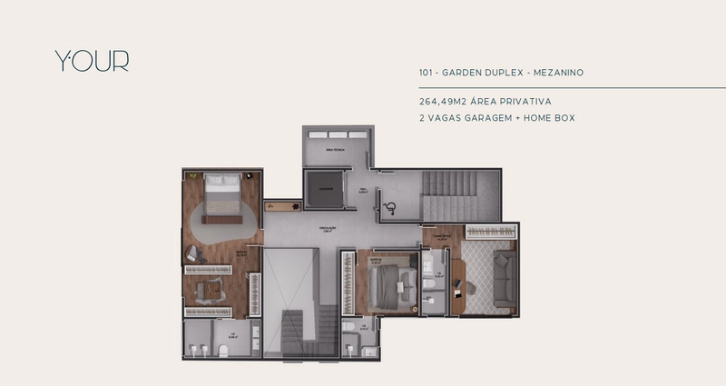 Apartamento Garden Duplex na Praia Brava em Itajaí: 2ª foto da galeria de imagens do imóvel