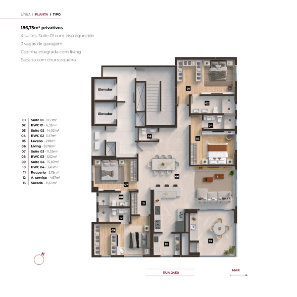 Apartamento no Ed. Línea Living Concept em Balneário Camboriú: 1ª foto da galeria de imagens do imóvel