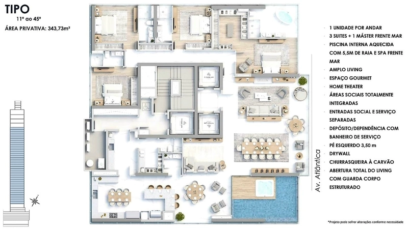 Apartamento no Titanium Tower em Balneário Camboriú: 1ª foto da galeria de imagens do imóvel