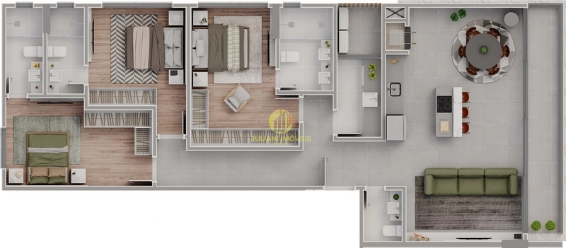 Apartamento no Ed. Brava Aikon: 2ª foto da galeria de imagens do imóvel