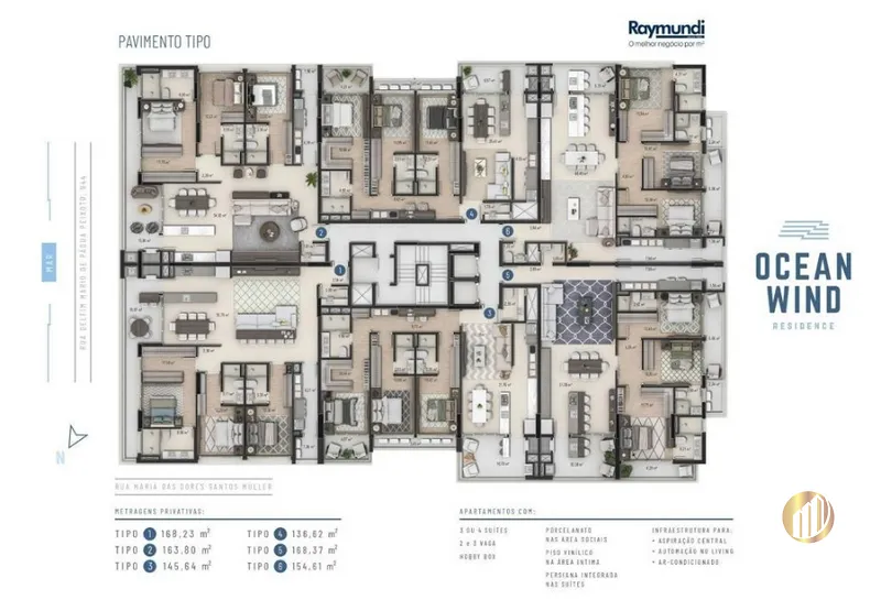 Edifício Ocean Wind Residence   na Praia Brava: 2ª foto da galeria de imagens do imóvel