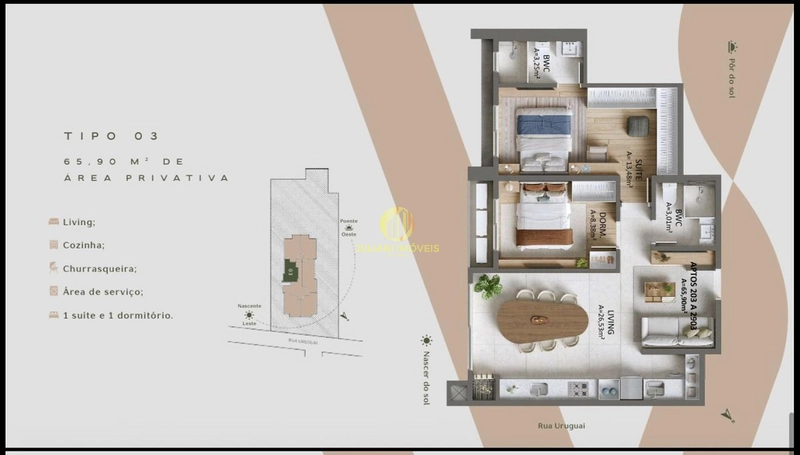 Apartamento no Ed. Veritá na Fazenda em Itajaí: 2ª foto da galeria de imagens do imóvel
