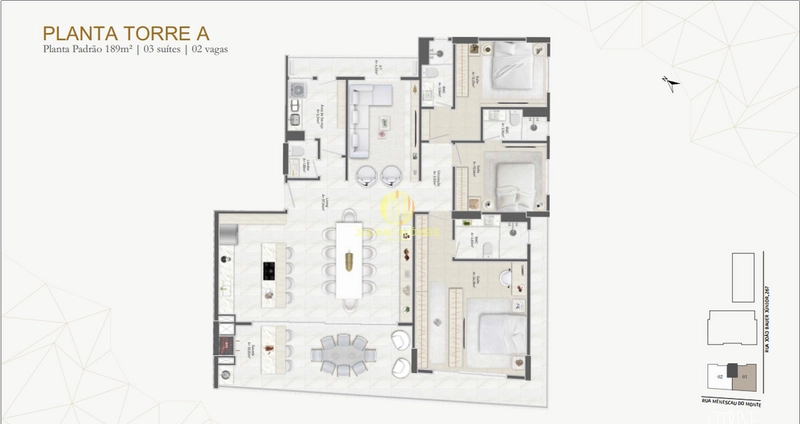 Apartamento no Ed. Citrine na Cabeçudas em Itajaí: 3ª foto da galeria de imagens do imóvel